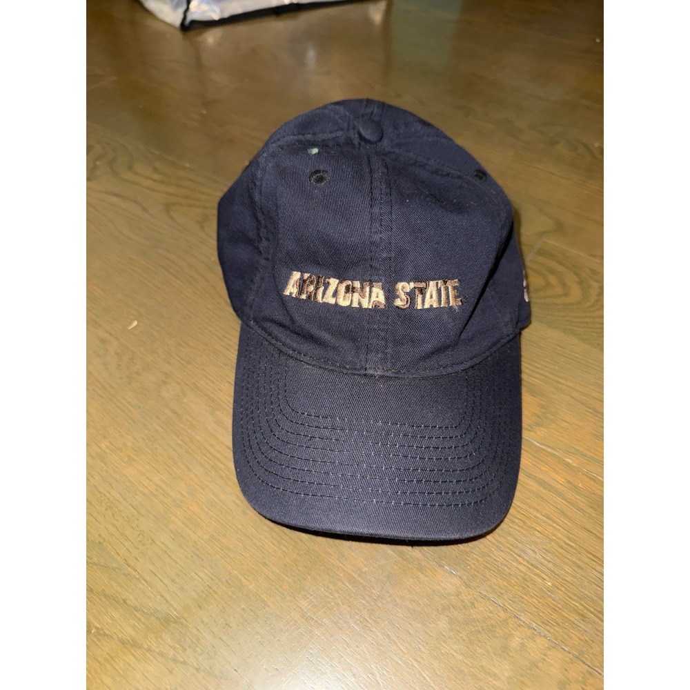 Arizona State Sun Devils Hat Navy Blue Embroidered Adjustable Baseball Cap